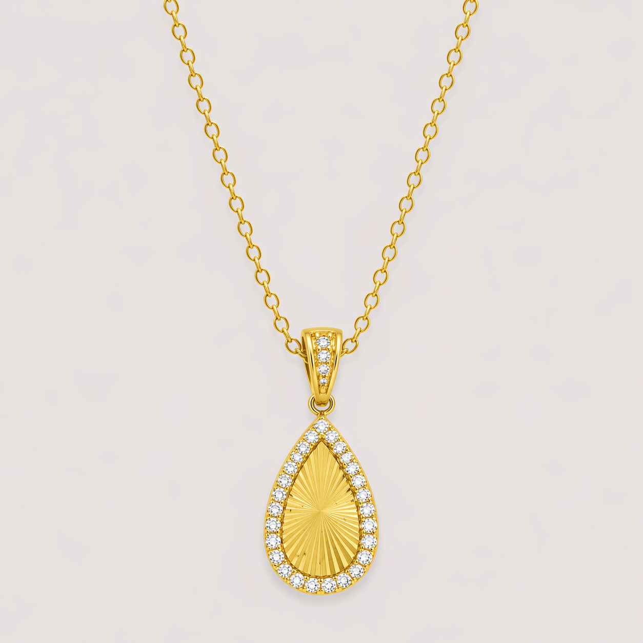 Luxoryn Éclora Teardrop Pendant Necklace