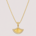Luxoryn Fleuris Éventail Pendant Necklace