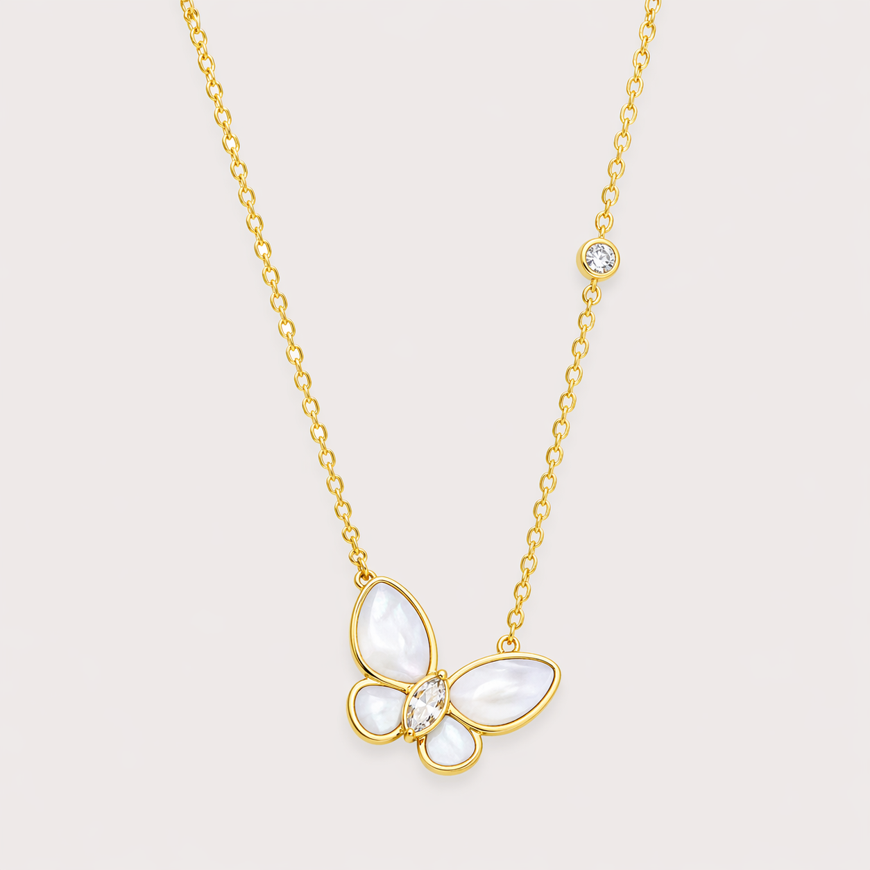 Luxoryn Papelle Marquise Butterfly Necklace