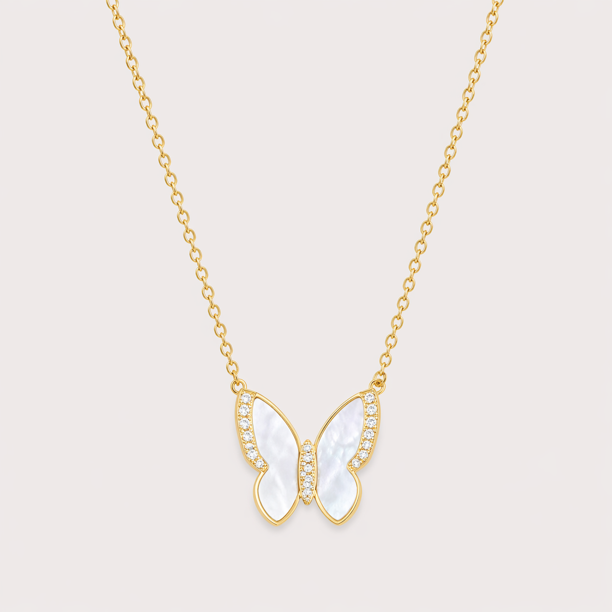 Luxoryn Papelle Pearl Butterfly Necklace