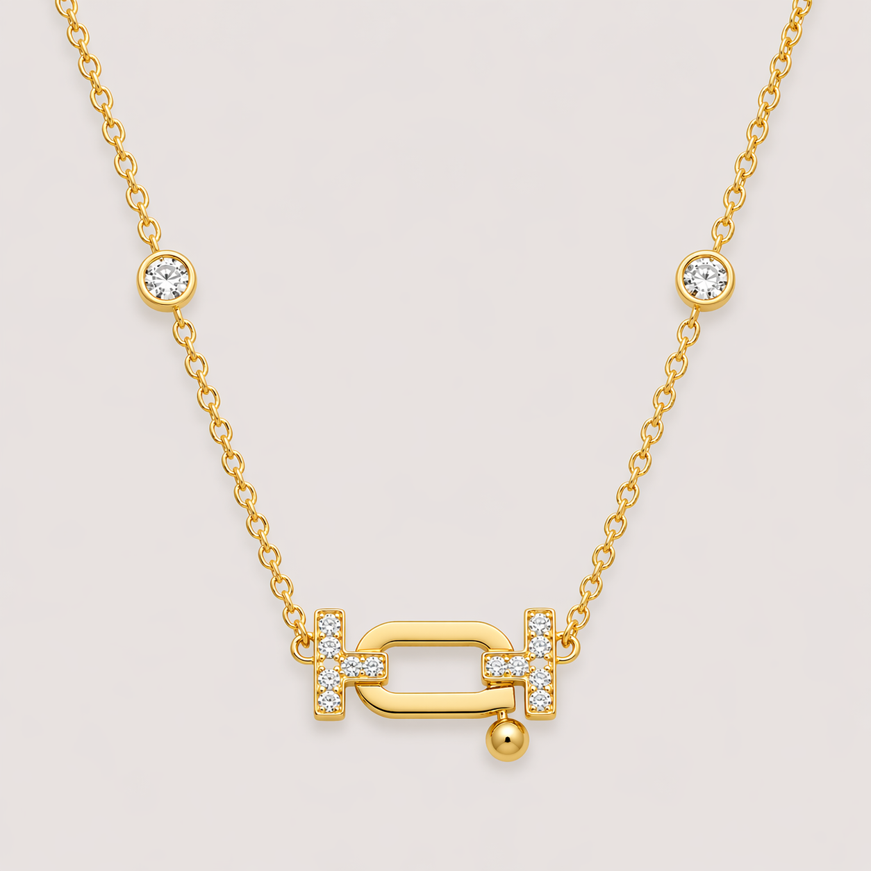Luxoryn Verenne Link Emblem Necklace